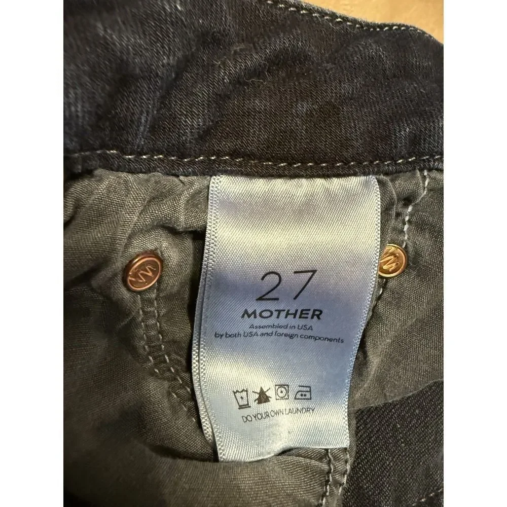 Mother Jeans High Waisted Looker. Ankle Fray Wash. Last Call. Blue. Sz 27 - Picture 12 of 16